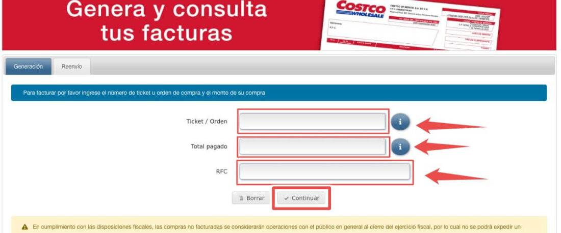 costco facturacion